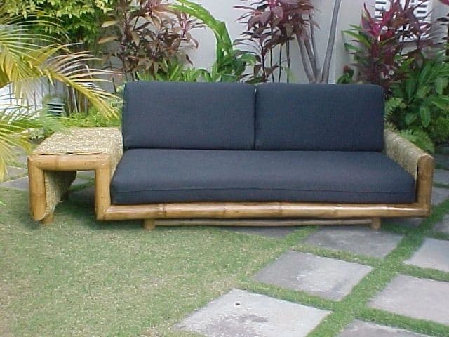Custom Wrapped Sofa Bed — handcrafted bamboo furniture made in Jamaica by Bamboo Factory Store