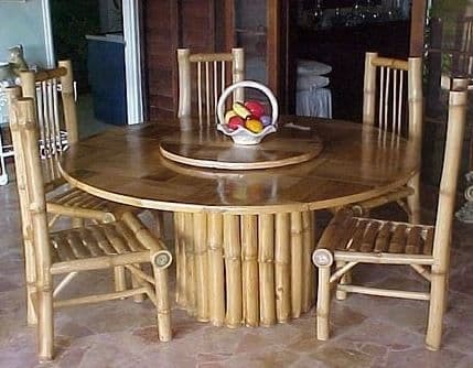 6 Seater Dining Table with Lazy Susan