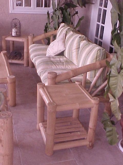 Side Table — handcrafted bamboo furniture made in Jamaica by Bamboo Factory Store
