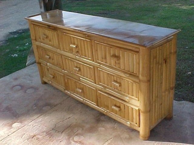 Slabtop Dresser — handcrafted bamboo furniture made in Jamaica by Bamboo Factory Store